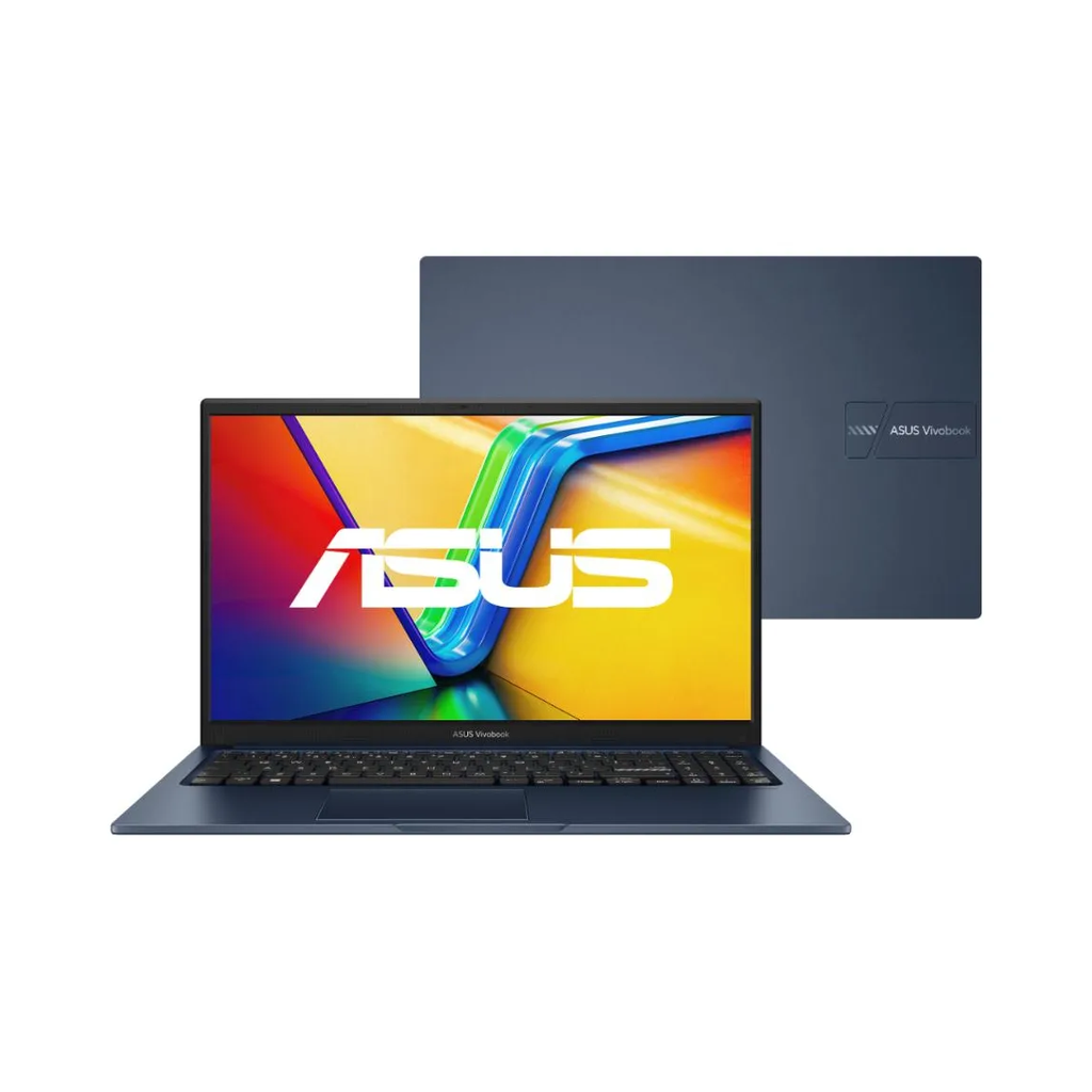 Notebook ASUS Vivobook 15 conjunto aberto e tampa